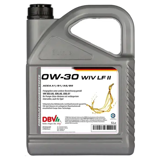 DBV Motoroel Motoroel DBV synthetisch WIV LF II 0W 30 5 Liter 15238582